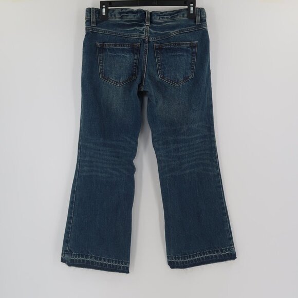 Free People Women's Slight Flare Jeans Size Waist 26 Inseam 26 Distressed Hem FF - Picture 5 of 5